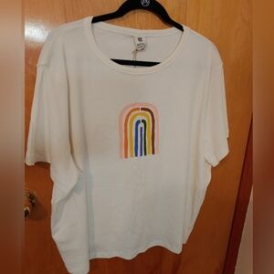 Lucy & Yak Maya Tee Rainbow Claire Ritchie Print 2XL